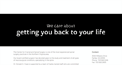 Desktop Screenshot of centerforcranialspinalsurgery.com